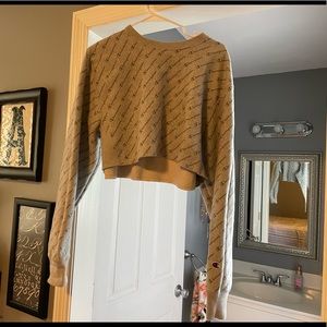 Champion Tops | Champion Cropped Sweatshirt | Color: Gray/Silver | Size: S |